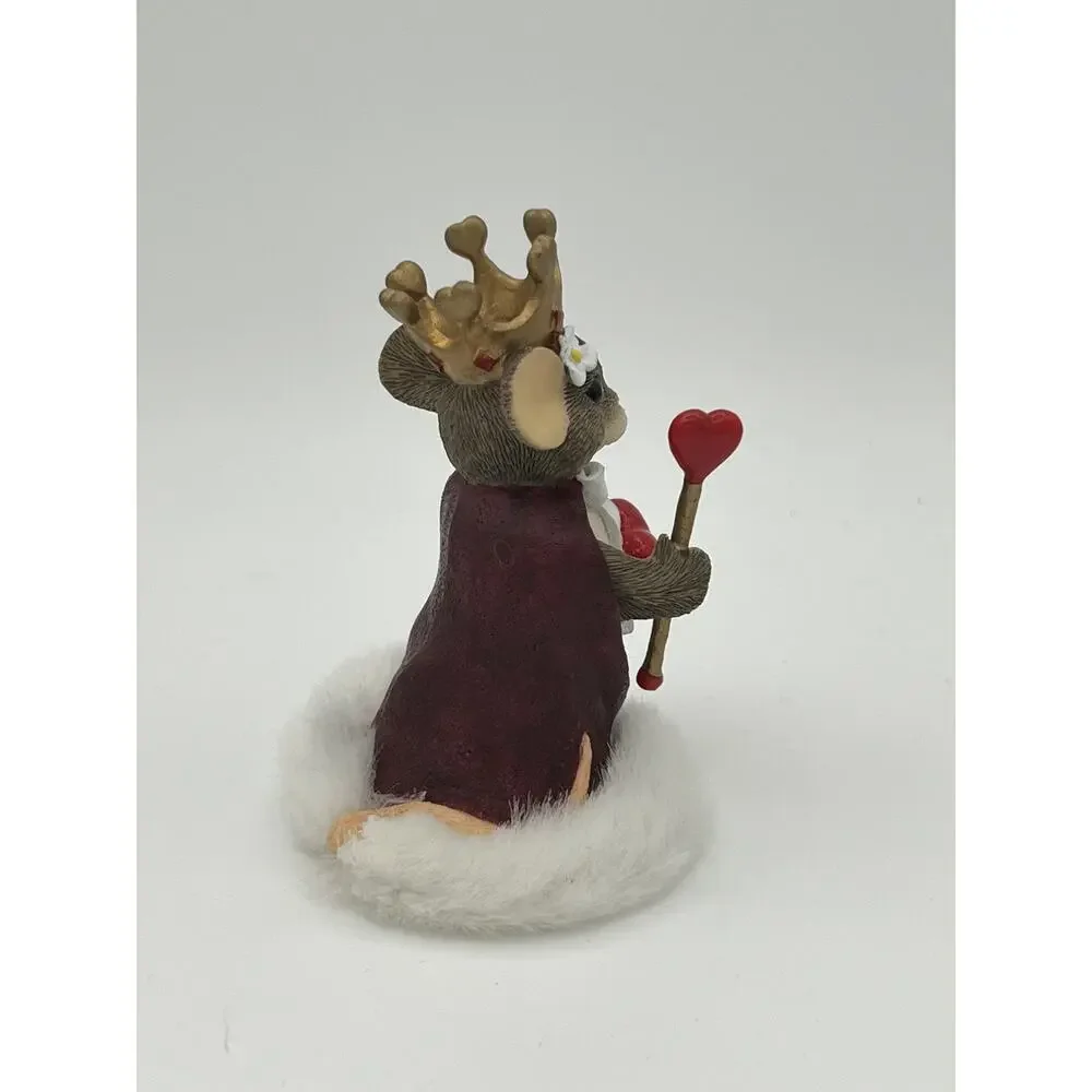 Charming Tails Queen of My Heart Mouse Figurine Fitz & Floyd 84/114 Heart Gift